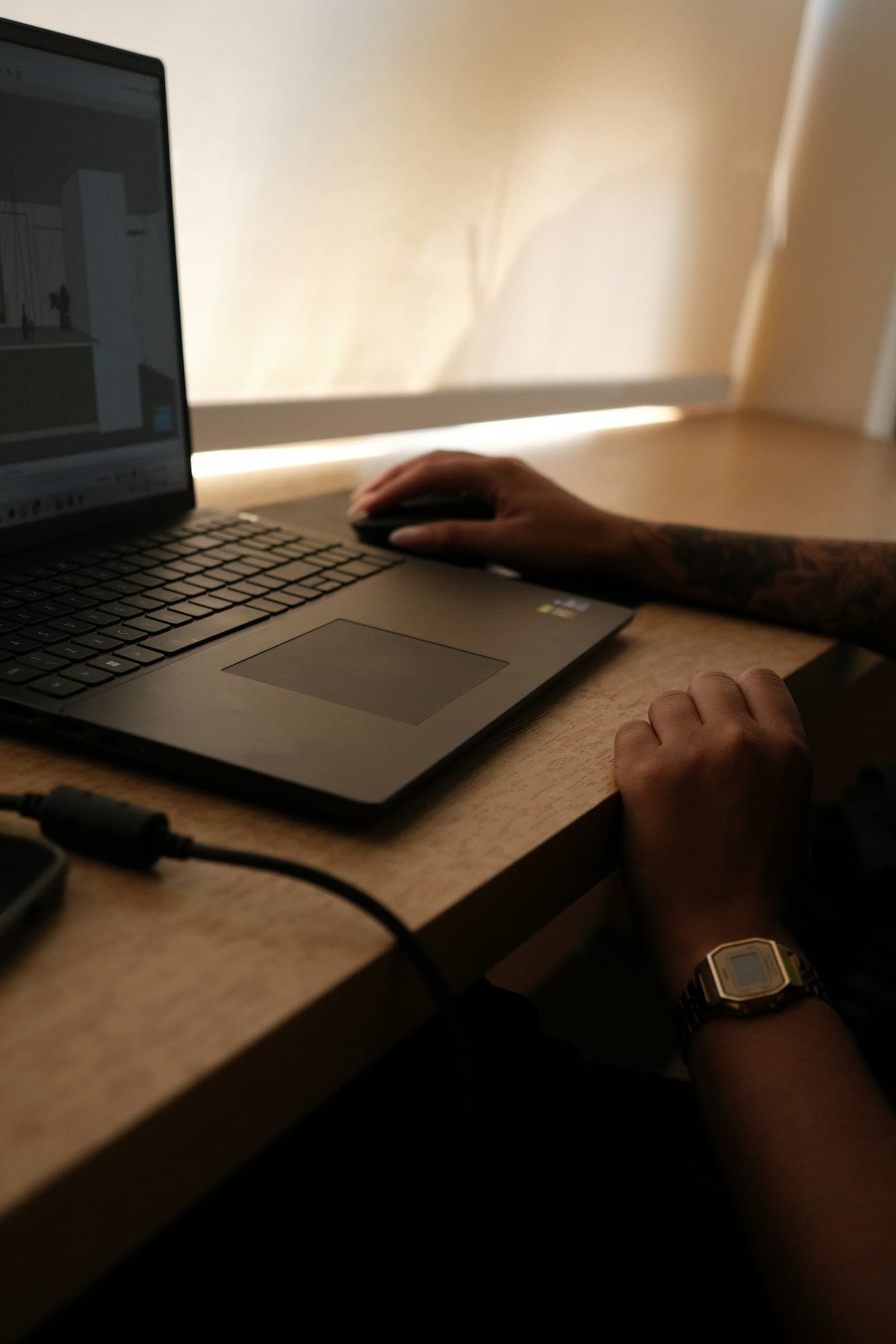 ノートパソコンで求人や情報を比較しながら作業する様子